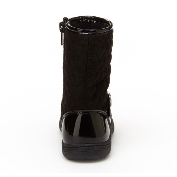 Carter's Bonita Toddler Girls Boots Riding Winter Black Shiny New 5 or 7 - Picture 5 of 11